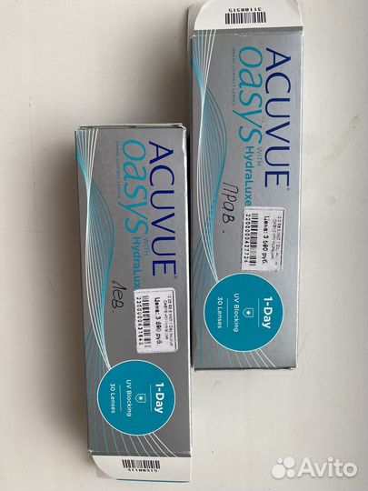 Линзы контактные для зрения Acuvue oasys 1 day