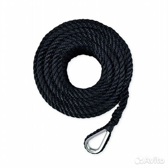 Трос (конец) якорный трёхпрядный, 12мм*50м нейлон