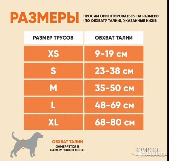 Трусики для собак+прокладки(во время течки)