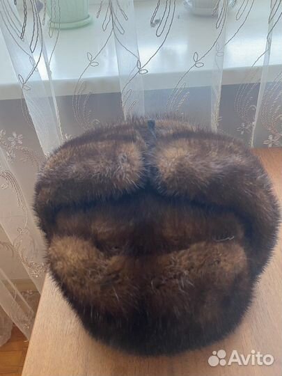 Норковая шапка мужская ушанка
