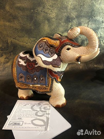 De Rosa Статуэтка Белый индийский слон 28х18х30 см