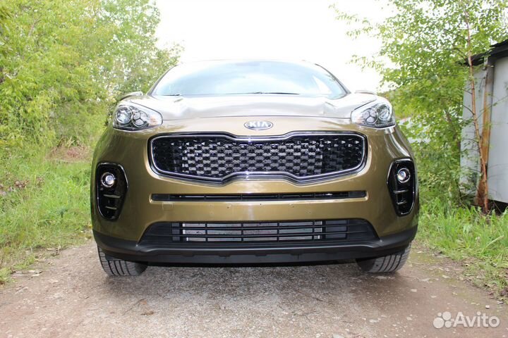 Защитная сетка радиатора низ хром Kia Sportage (20