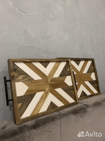 Поднос деревянный панно