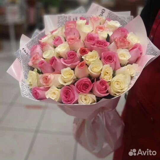 Цветы розы букет