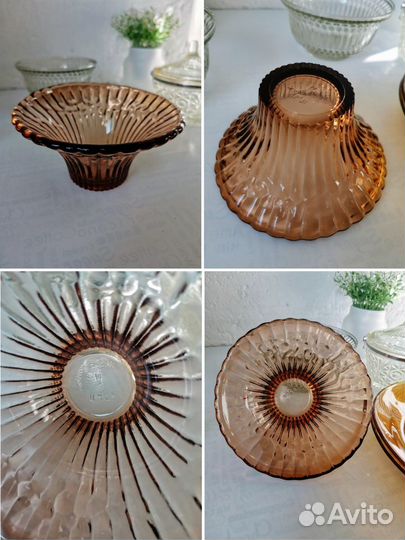 Ваза сахарница конфетница салатник стекло СССР, от