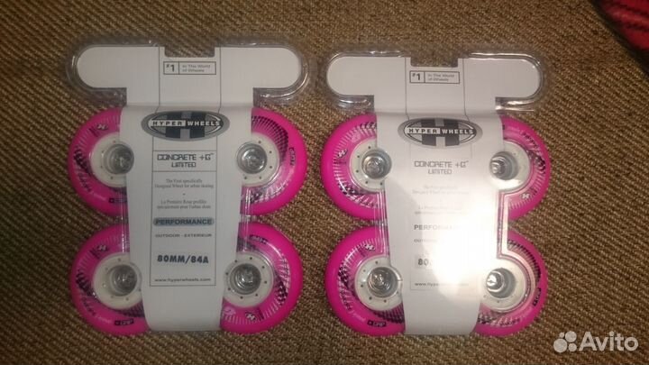 Розовые колеса hyper concrete +g limited 80mm/84a