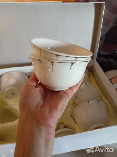 Бронь Чайный сервиз с пиалами новый в коробке