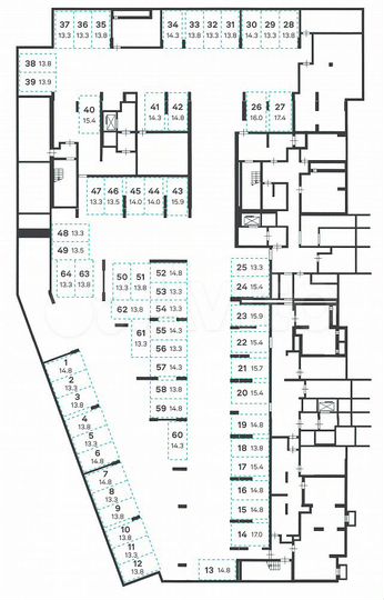 Машиноместо, 13 м²