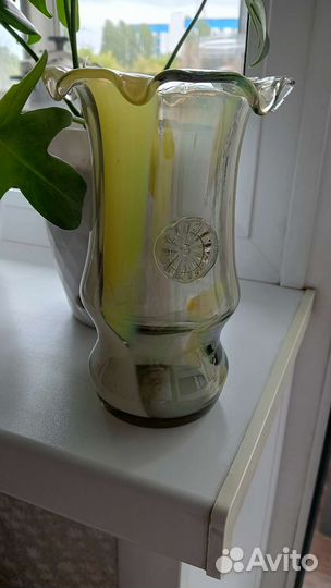 Ваза цветное стекло, СССР