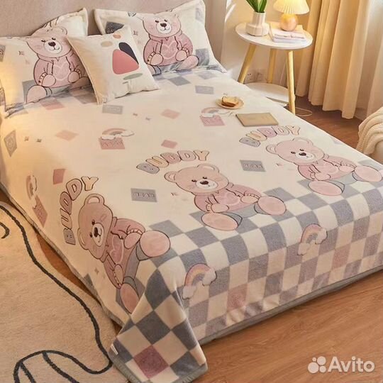 Плед покрывало 180*200 см с 2 наволочками, детский
