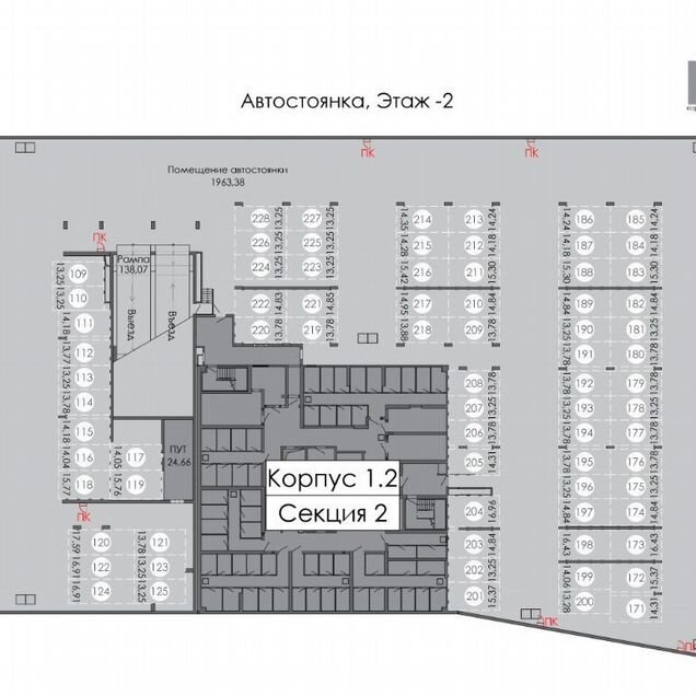 Машиноместо, 13 м²