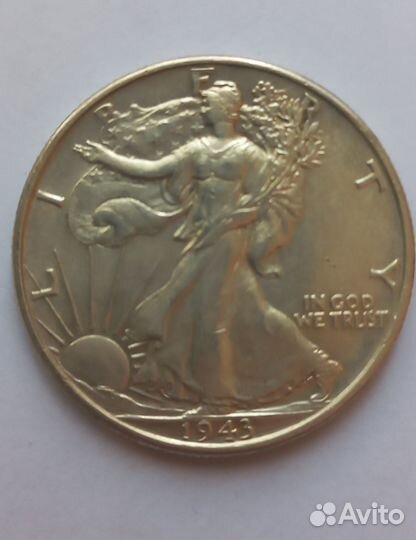 США, 1/2 доллара, 50 центов, 1943 год