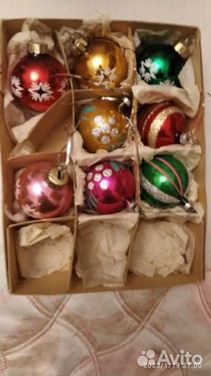 Елочные игрушки СССР, стекло, 80г