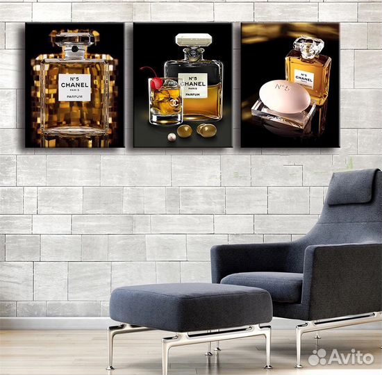 Модульные картины, новые, без подрамника