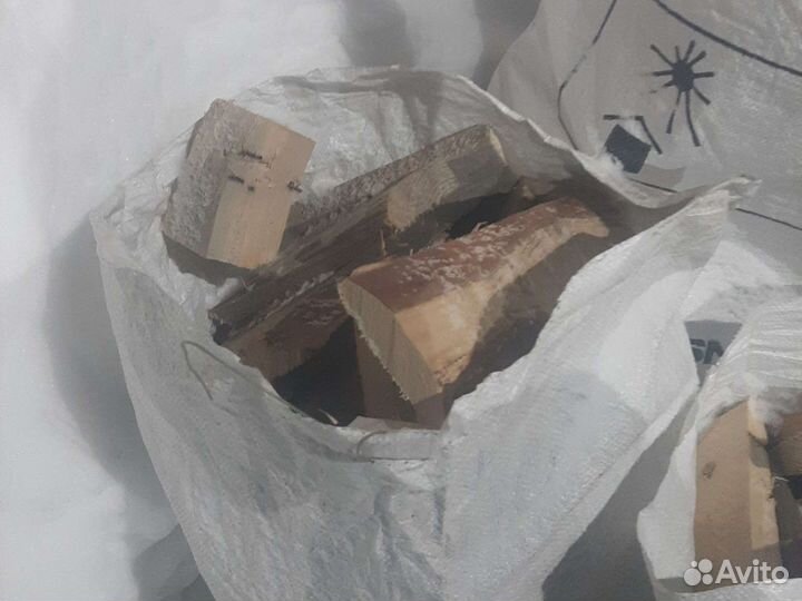 Дрова в мешках