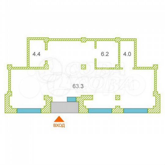Сдам помещение свободного назначения, 77.9 м²