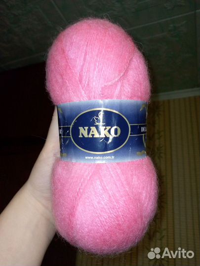 Пряжа Nako mohair delicate (яр. розовый)