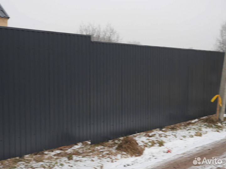 Заборы из профнастила доставка монтаж 1-2 дня