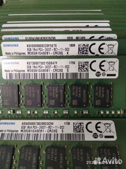 Серверная память samsung DDR4 REG ECC 2400Mhz 8Gb