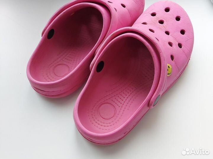 Сабо детские розовые р.35 (кроксы, crocs)