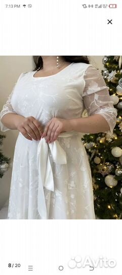 Свадебное платье большого размера бу