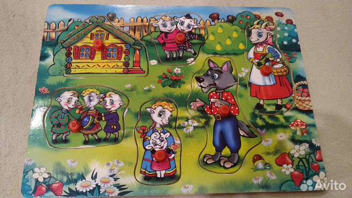 Рамки вкладыши / пазл Волк и семеро козлят