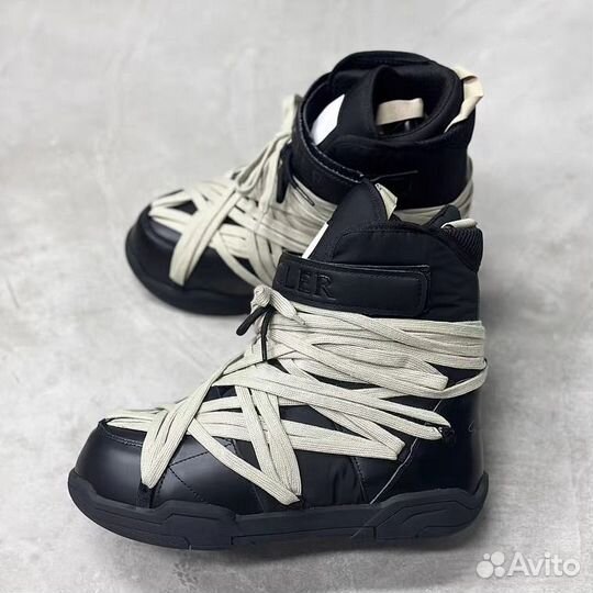 Rick Owens x Moncler Moon Boots Черные Ботинки