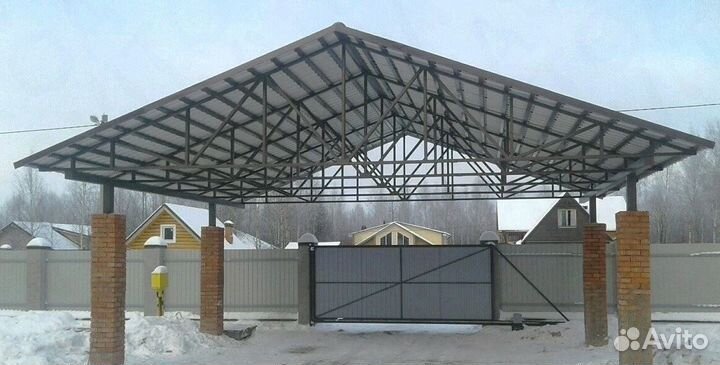 Фермы металлические с креплением на колонны