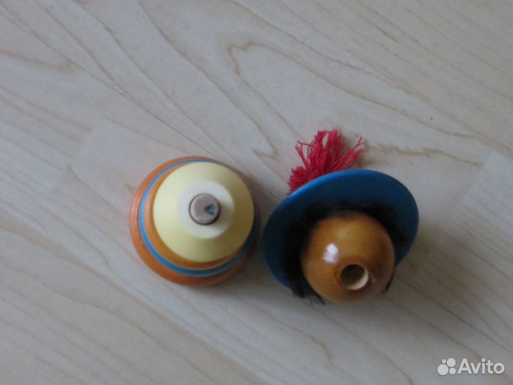 Деревянная игрушка 1970-е гг. пирамидка Незнайка