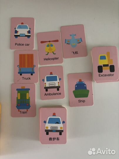 Детские карточки на английском. Карточки-пазлы