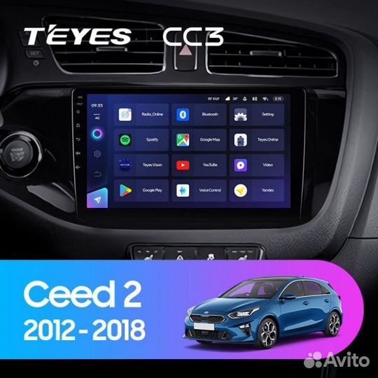 Магнитола Teyes CC3 4/32 для Kia ceed 2012+