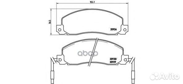 Колодки тормозные дисковые перед P68006 Brembo
