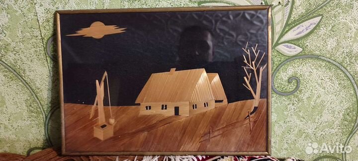 Картина соломенная