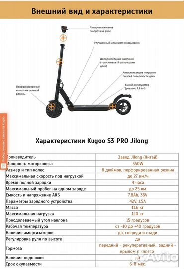 Самокат kugoo S 3 PRO
