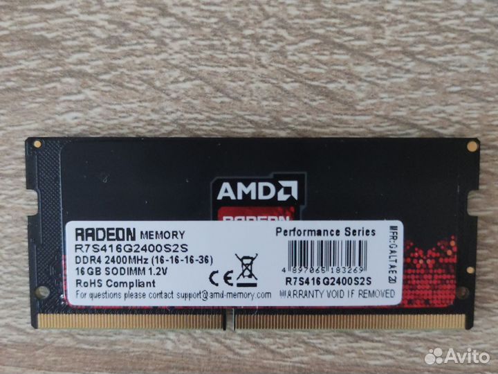 Оперативная память radeon ddr4 16gb 2400
