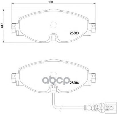 P85126 колодки дисковые передние A3, VW Golf V