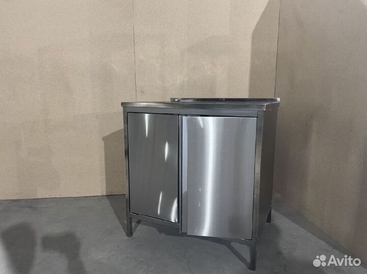 Ванна-тумба из нержавейки с двумя мойками