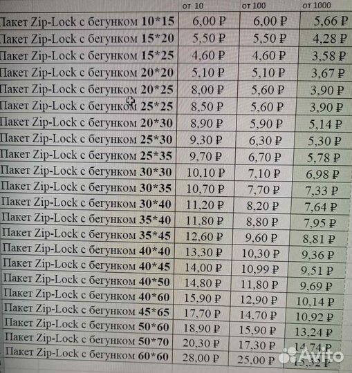 Пакеты zip lock (зип Лок )с бегунком 140 мкр