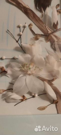 Панно из натуральных перьев, Китай