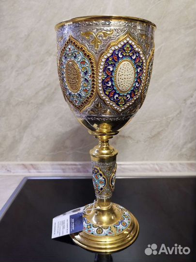 Бокал кубок серебро Кубачи