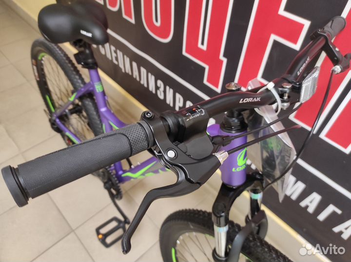 Велосипед Lorak Glory 9 фиолетово-зеленый 27.5 17