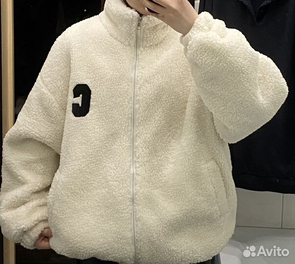 Бомбер куртка плюшевая