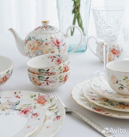 Lefard Времена Года чайный сервиз 6 персон фарфор