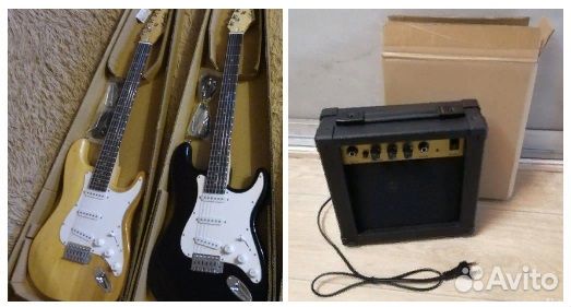 Электрогитара стратокастер Комбоуселитель новый