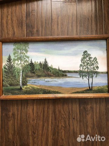 Картина из натуральных камней самоцветов