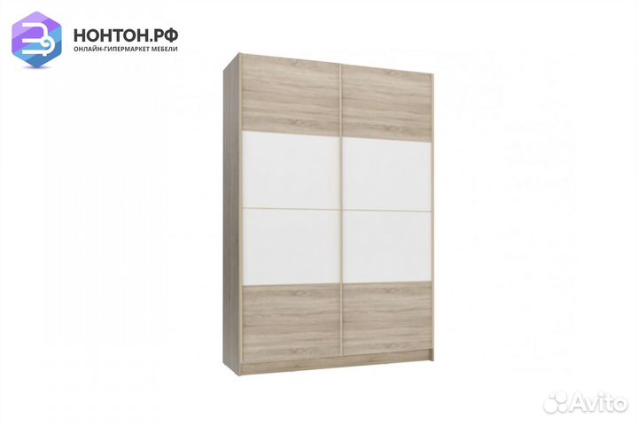 Шкаф-купе Марвин дуб сонома / белый глянец / дуб с