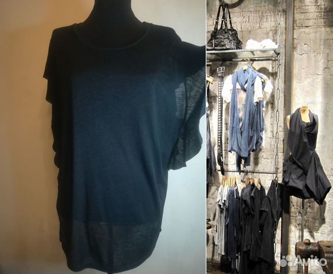 Allsaints футболка черная авангард 46, М