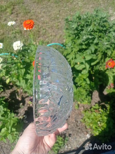 Ваза для фруктов/нарезки хрусталь СССР