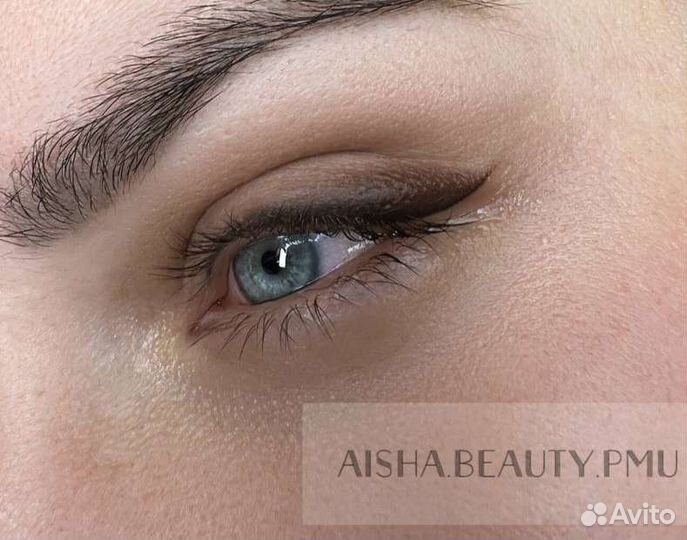 Перманентный макияж пудровые брови татуаж стрелки