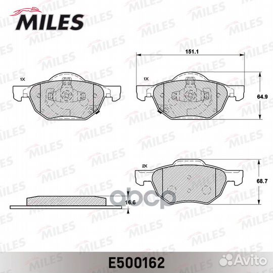 Колодки тормозные honda accord 2.0/2.2/2.4 03
